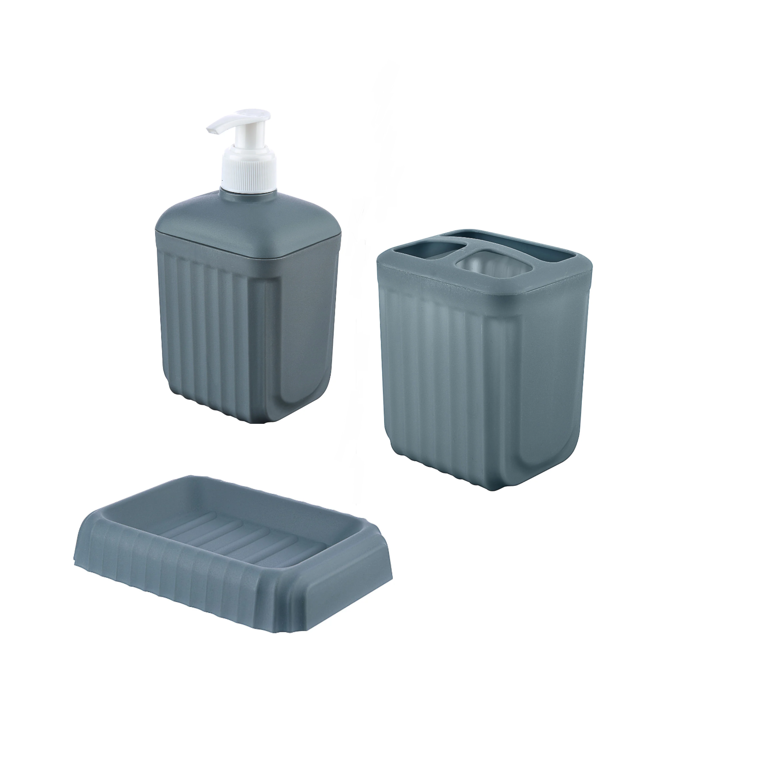 Myproject-1_17.png 3-Piece Plastic Soap Dispenser, Toothbrush Holder, and Soap Holder - Image 1
