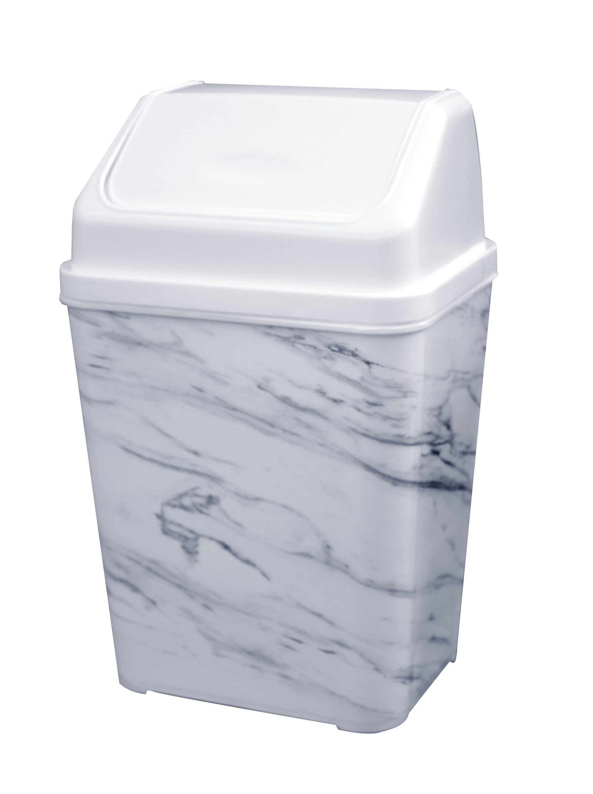 NuStorBinMarble.jpg Marble Elegance: Premium Plastic Bin with Exquisite Marble Print - Image 1