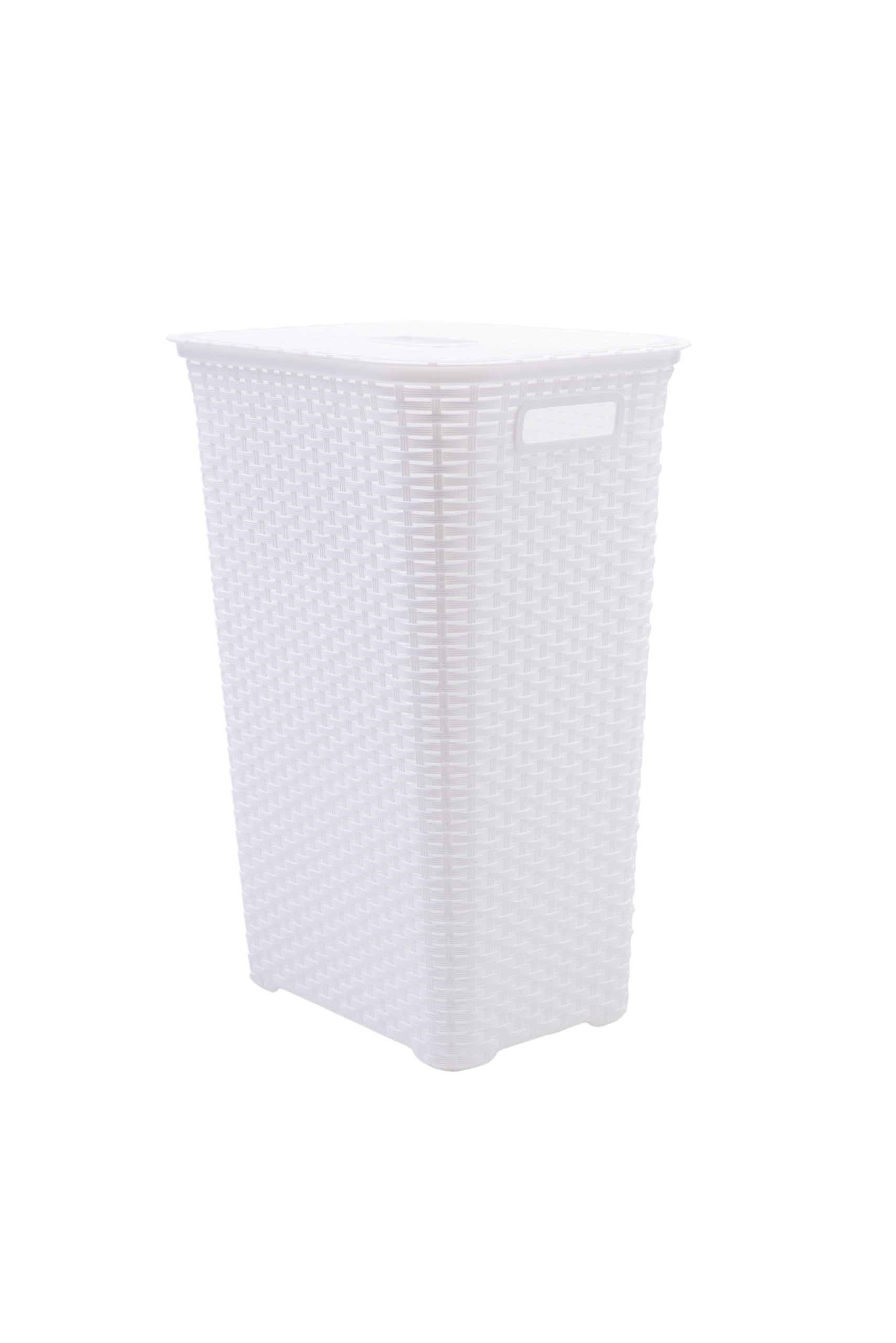 SNAPTHAT-53-2-Edited.png Designer Rattan Laundry Basket White - Image 1
