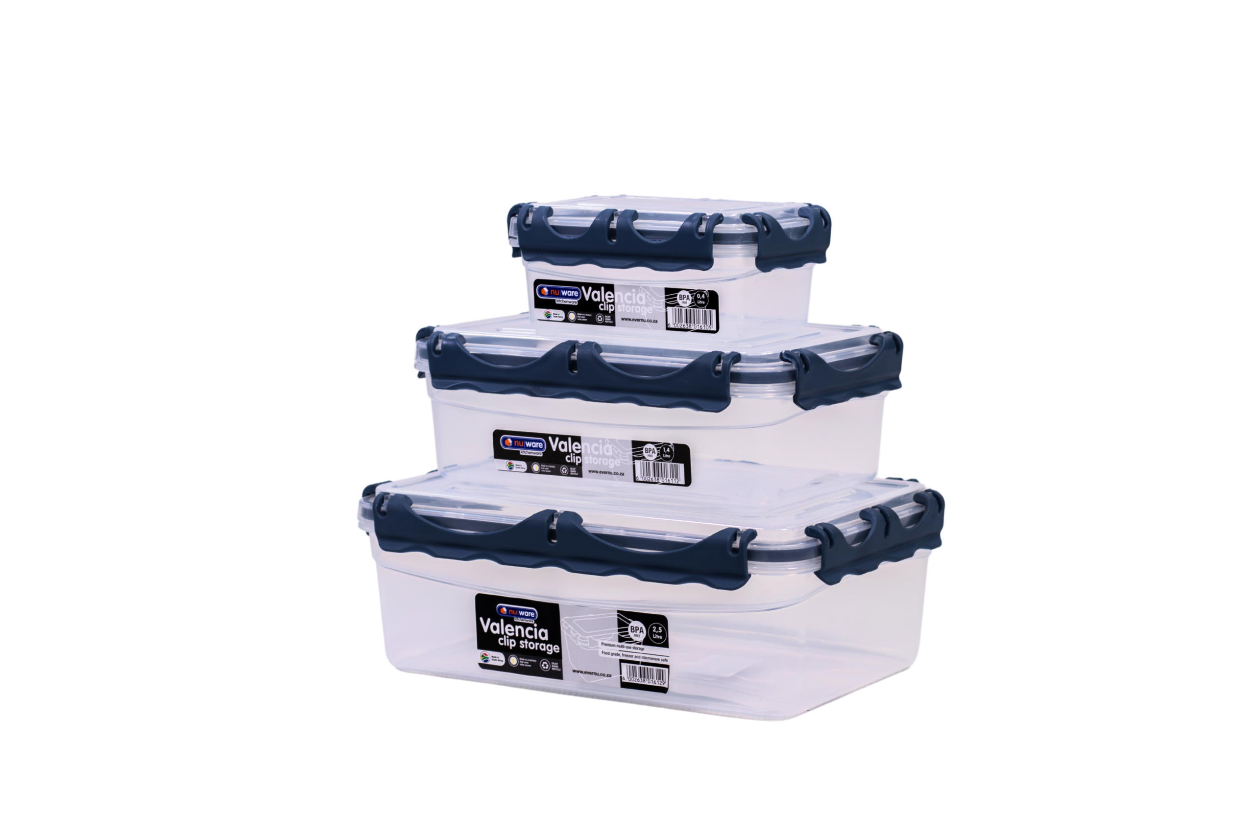 KC V3PC -Valencia 3PC - Slate Blue Valencia 3 PC Food Storage Set - Image 1
